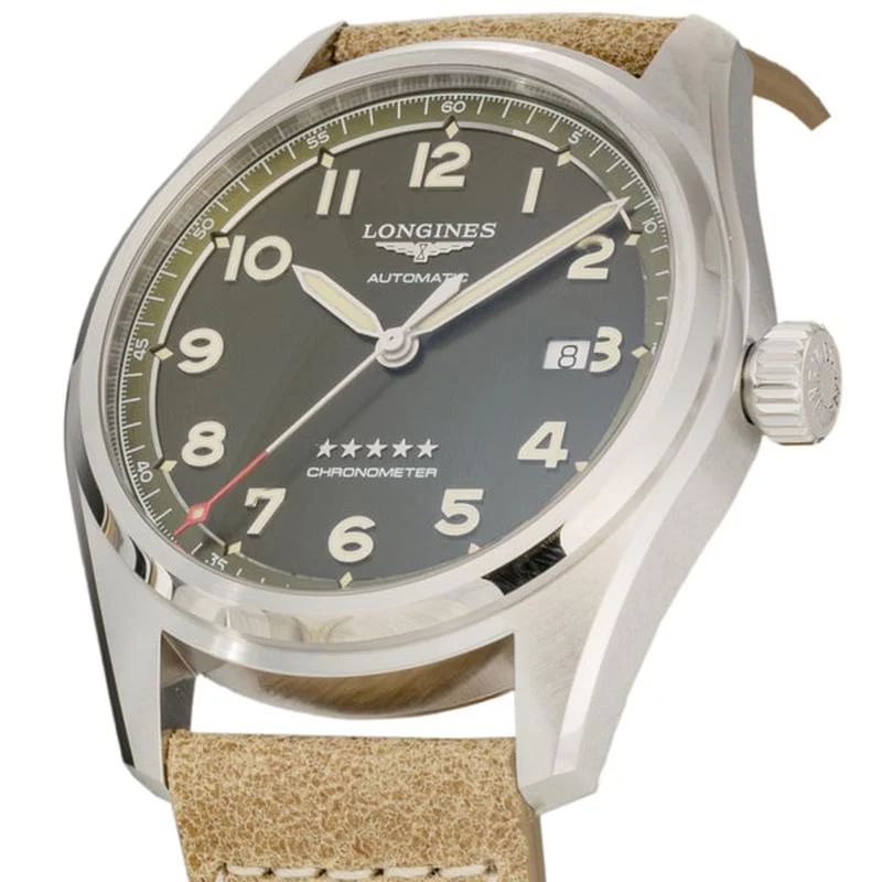 Longines L3.811.4.03.2 Spirit Automatic Men's Leather Belt Watch - Image 2