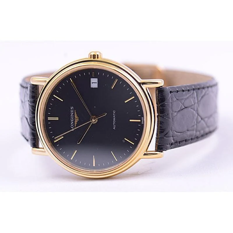 Longines Presense 5-Year Warranty L4.821.2.52.2 Black (Bezel: Gold) [Parallel Import] - Image 3