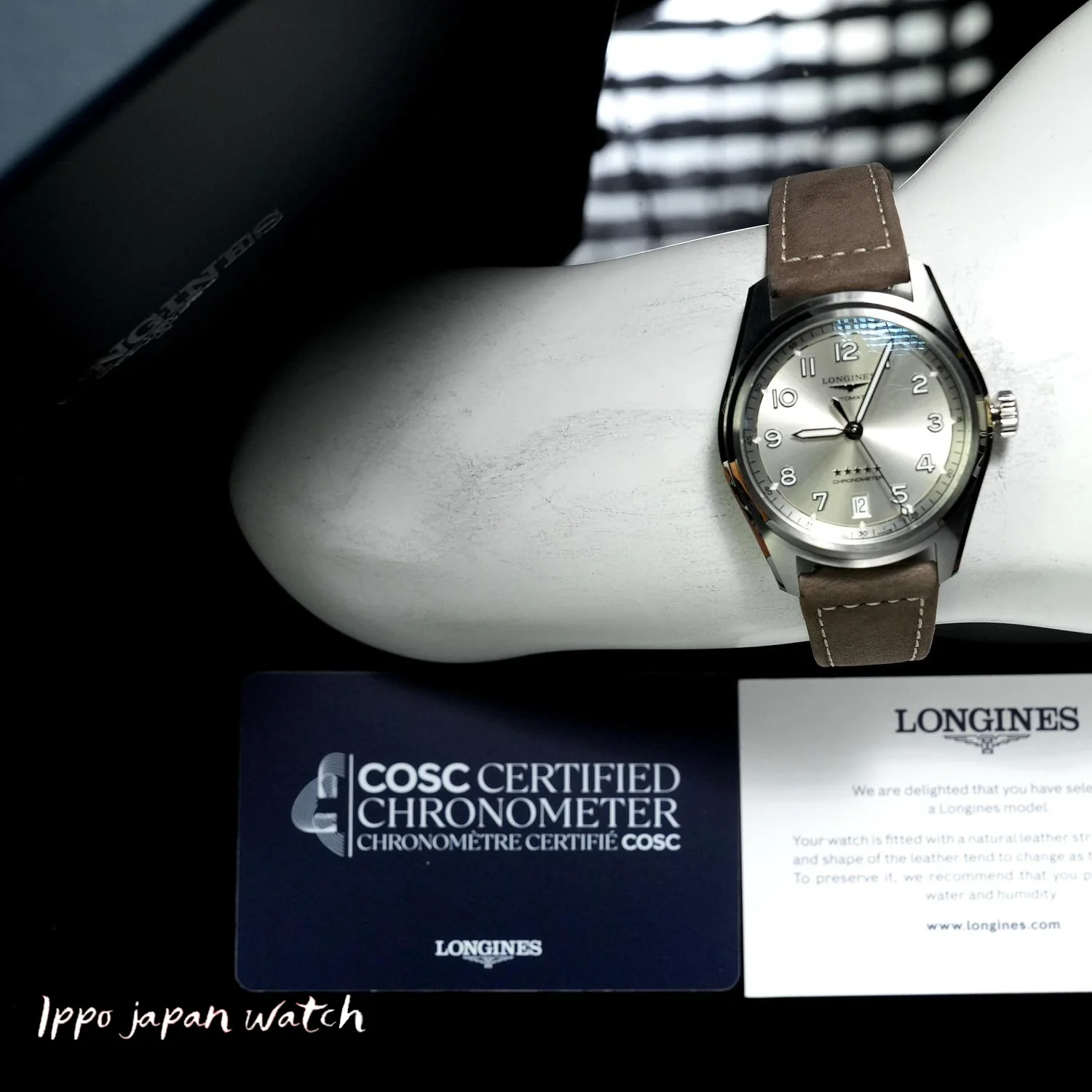 Longines Unisex L3.410.4.63.2 with Leather Strap Parallel Import with 2-Year Warranty Watch - Image 8