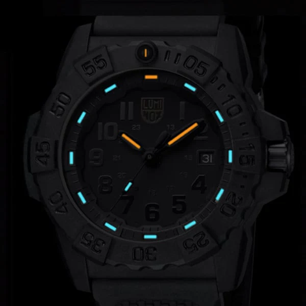 LUMINOX 3501.BO Navy SEAL BKOUT QT Rubber Watch | Durable & Water-Resistant Timepiece - Image 2