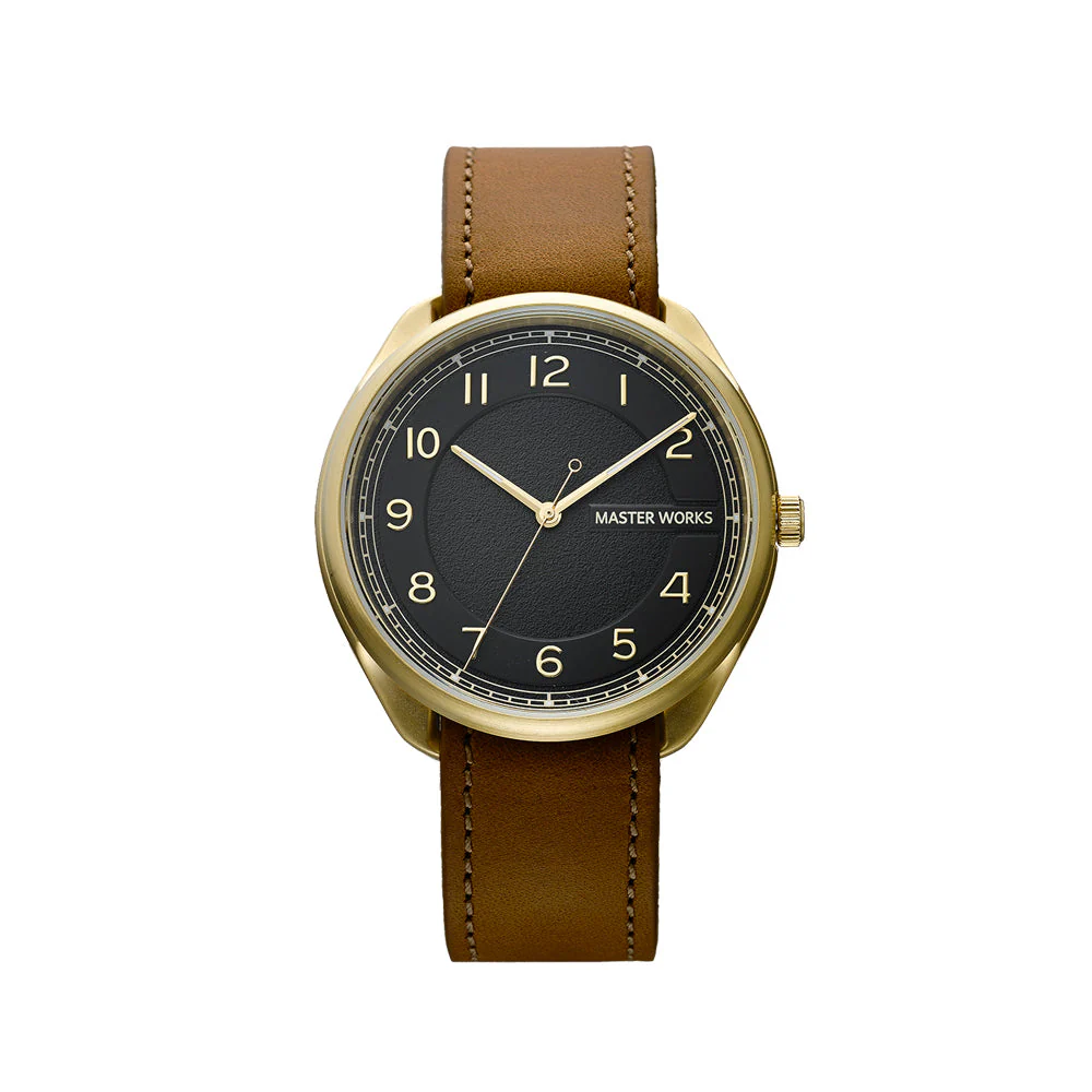 MASTERWORKS MW06YB ECLBO8 Elegant Quartz 3 Hand Watch with Durable Stainless Steel Case, Scratch Resistant Crystal, and Classic Design for Timeless Style