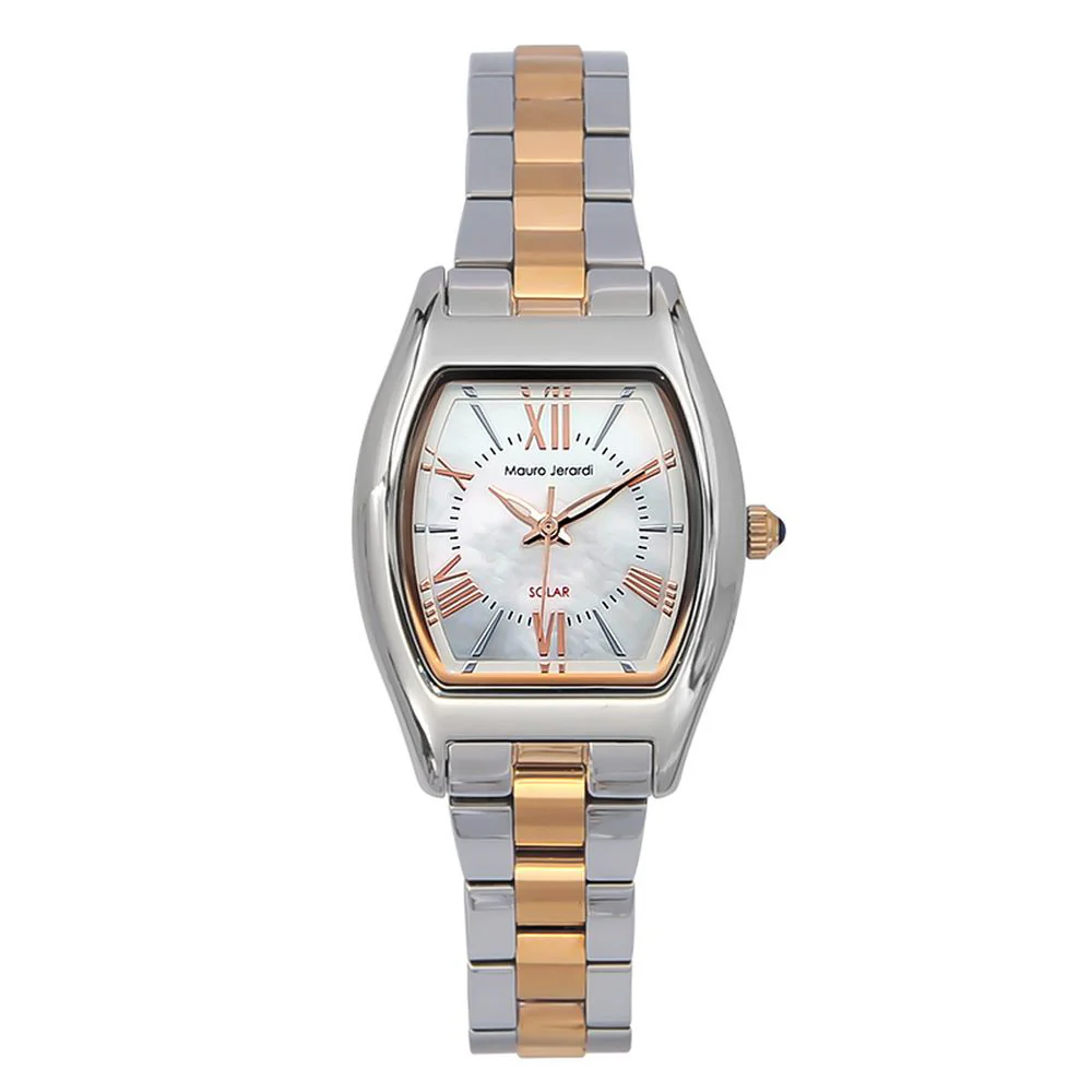 MAURO GERALDI MJ0581 Ladies' Solar Battery Watch with Eco Friendly Design, Stylish Elegance, and No Battery Replacement Needed