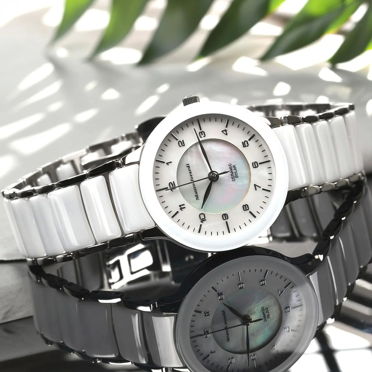 MAURO JERARDI MJ044-3 Solar Ceramic Women's Watch - Image 3