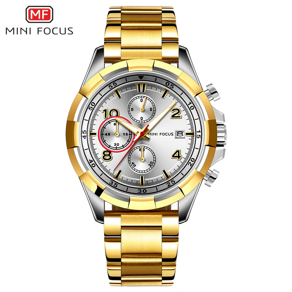 MF0198G-03 3 Mini Focus 38mm Chronograph Stylish Design Water Resistant Quartz Movement Reliable Performance