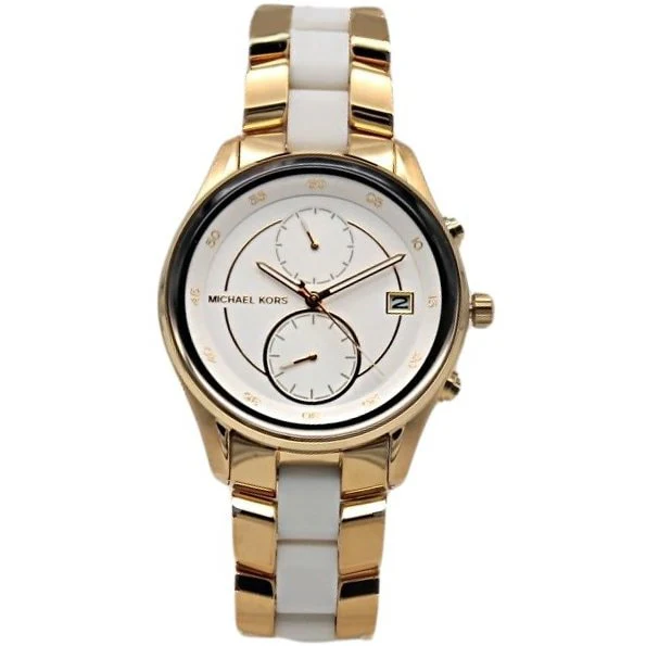 Michael Kors MK6466 Elegant Women's Watch 40mm Gold Stainless Steel Band Water Resistant Stylish Design