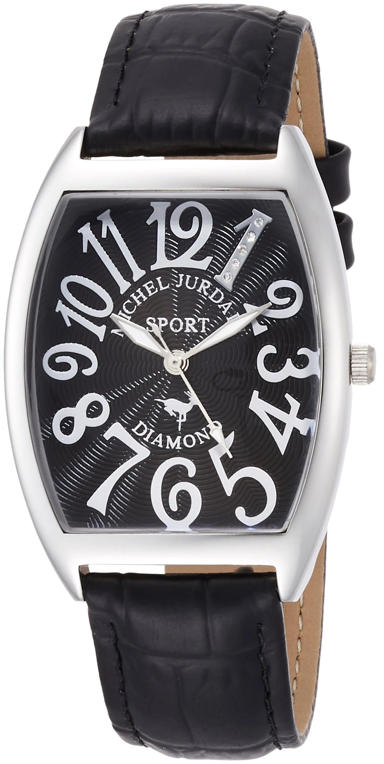 MICHEL JORDI SG-1000-6 Men's Barrel-Shaped Diamond Watch