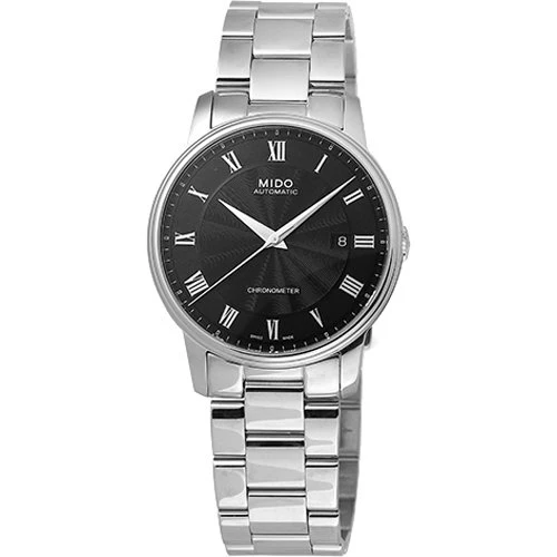 MIDO M010 Black Metal Band Elegant Design Water Resistant 1 Year Warranty Stylish Timepiece