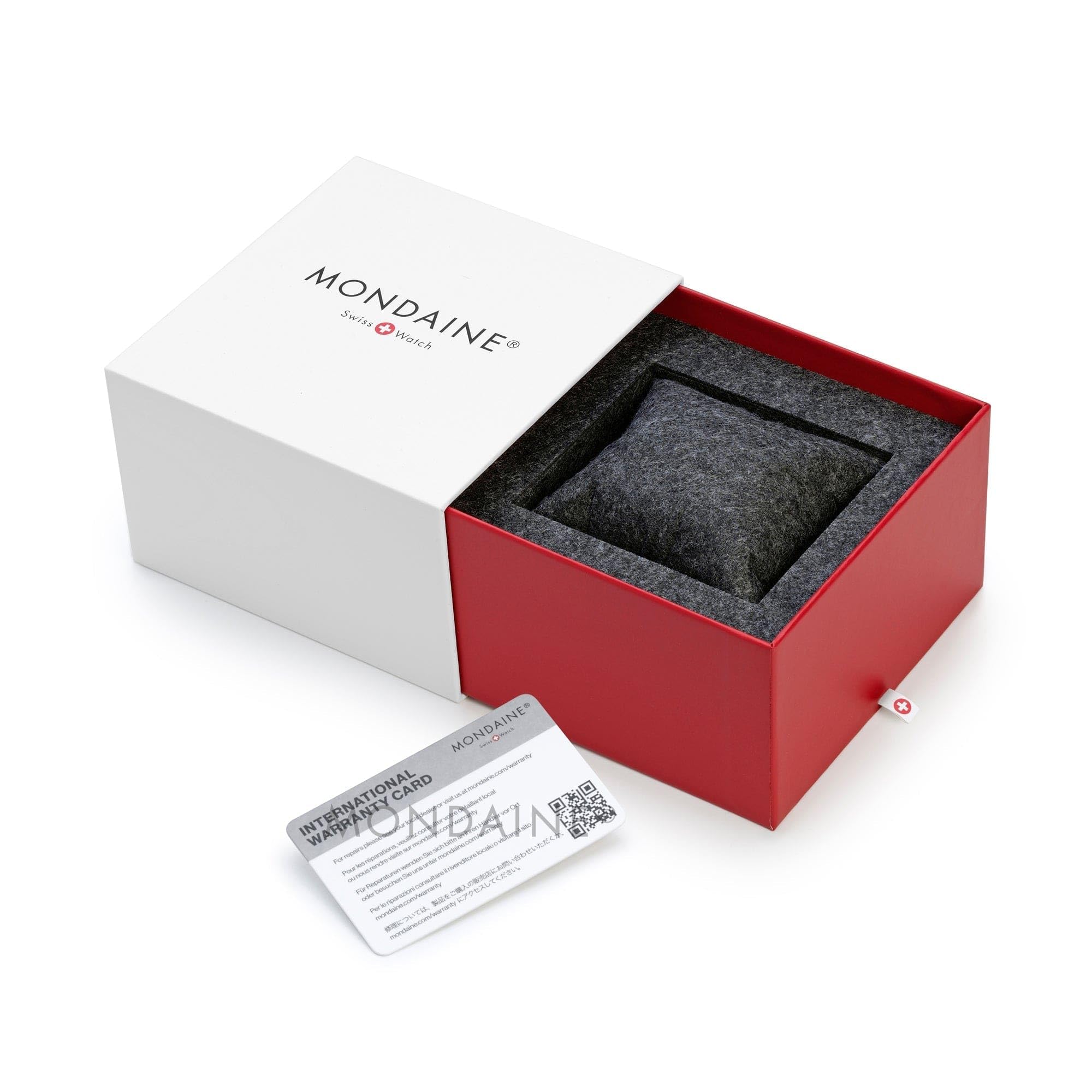 MONDAINE Stop2Go MS1.32120.RB 41mm Stainless Steel Black Dial Watch - Image 6