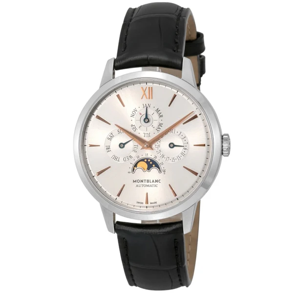 MONTBLANC 110715 Men's HERITAGE SPIRIT Silver Luxury Watch with 2 Year Warranty, Timeless Design and Precision Engineering