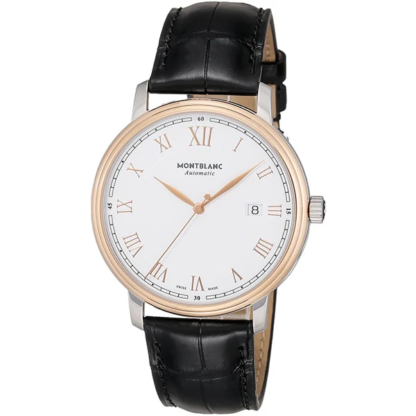 MONTBLANC 114336 Men's Luxury Watch with Alligator Strap Automatic Movement 2 Year Warranty Elegant Design