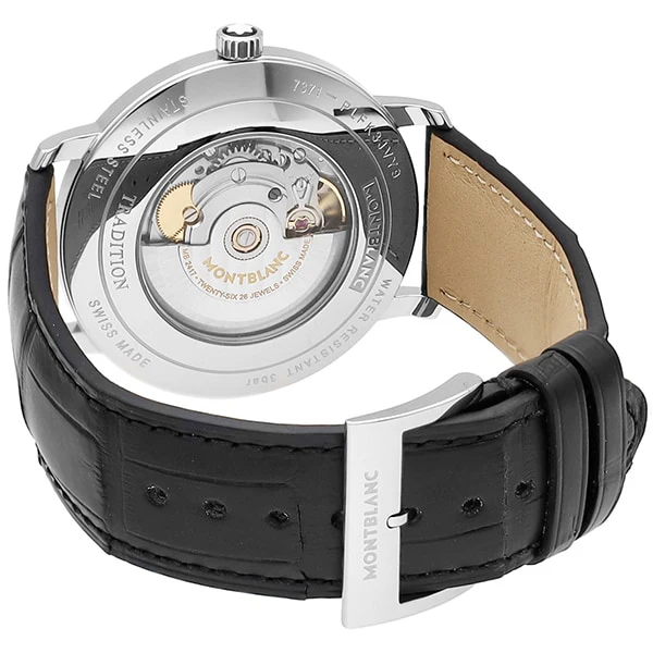 MONTBLANC 114336 Men's Luxury Watch with Alligator Strap Automatic Movement 2 Year Warranty Elegant Design - Image 5