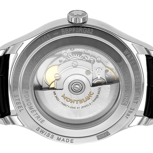 MONTBLANC 114872 Heritage Chronometrie Silver Timepiece with 2 Year Warranty, Elegant Design and Precision Craftsmanship - Image 5