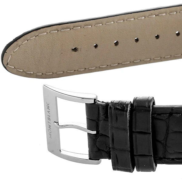 MONTBLANC 118224 Heritage Chronometrie Day Date Men's Watch with Alligator Strap and 2 Year Warranty for Timeless Style and Precision - Image 7