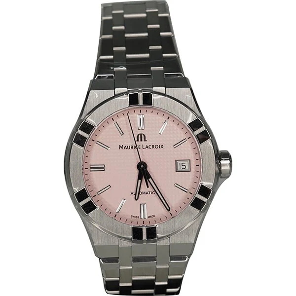 MORRIS LACROIX AI6007 SS00F 530 E Pink Stainless Steel Bracelet Limited Edition Automatic Watch with 2 Year Warranty