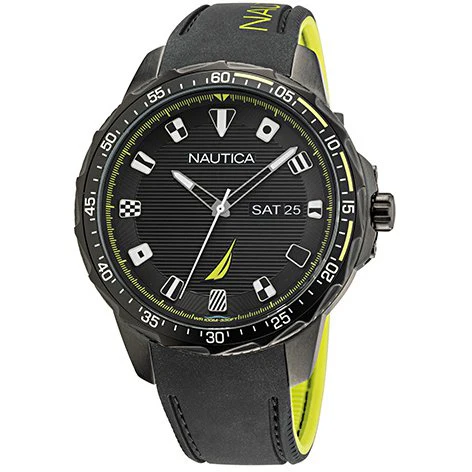 NAUTICA NAPCLF005 Stylish Men's Rubber Band Watch Water Resistant Durable Design Comfortable Fit