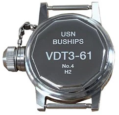 Naval Watch MIL04SV/BK US Marine USN Buships Type Silver Black Water Resistant Durable Stainless Steel Design - Image 3