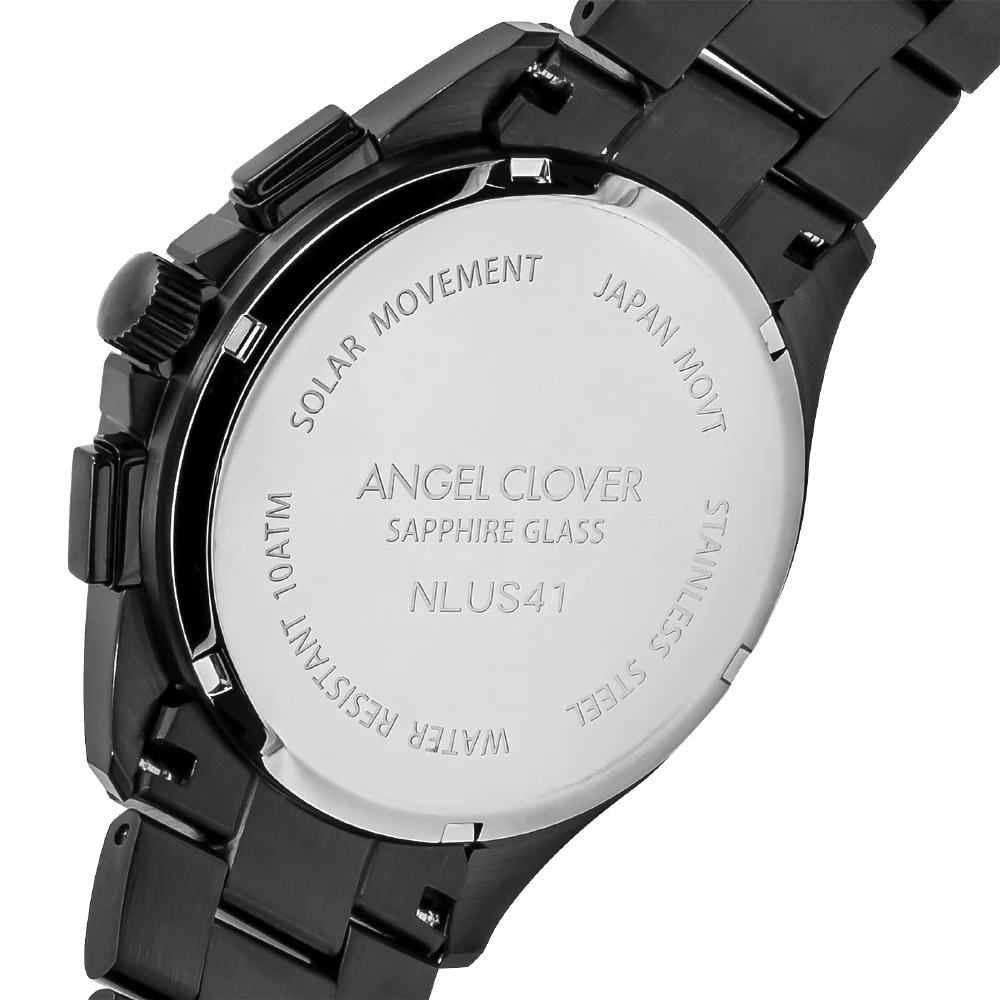 NLUS41BKELT Luce Solar Eco-Friendly Watch 1-Year Warranty Black Stainless Steel Elegant Design - Image 5