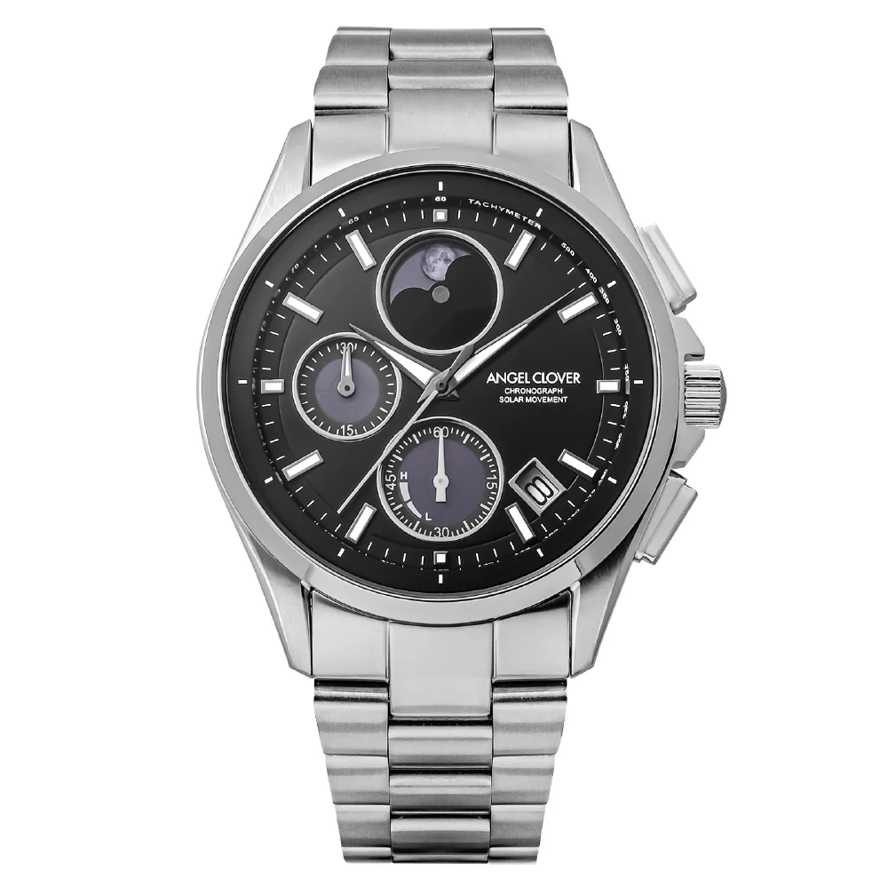 NLUS41SS-ELT Luce Solar Silver Watch Eco-Friendly Solar Power 1-Year Warranty Stylish Design Water Resistant