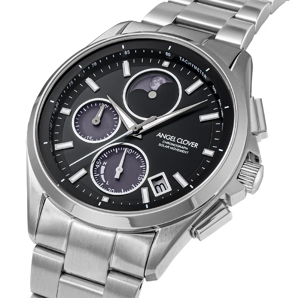 NLUS41SS-ELT Luce Solar Silver Watch Eco-Friendly Solar Power 1-Year Warranty Stylish Design Water Resistant - Image 2
