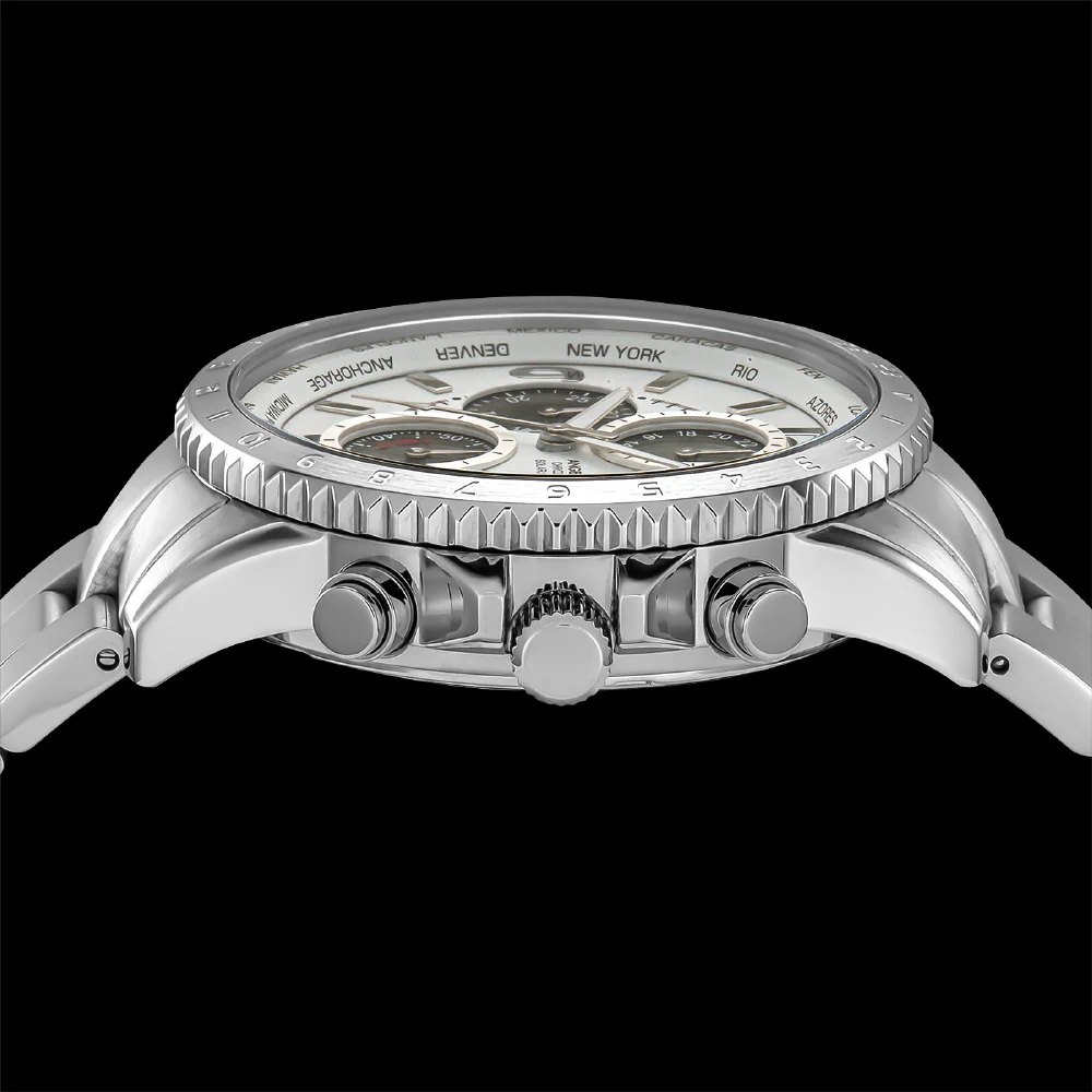 NMOS44SSWH NMOS44SSWH Mondo Solar Watch 1-Year Warranty White Eco-Friendly Solar Power Stylish Design - Image 4