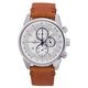 No Brand GRP001W1 Men's Chronograph Italian Leather Strap Water Resistant Stylish Design - Image 2