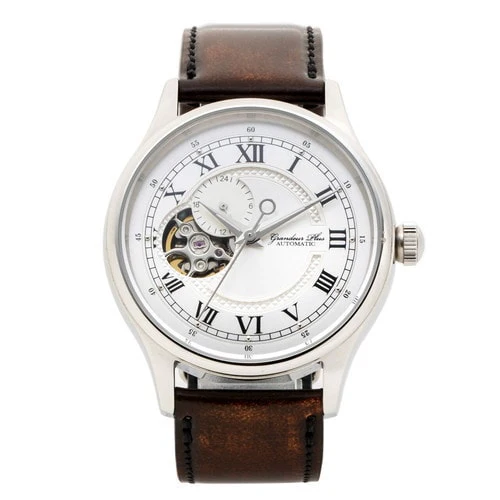 No Brand GRP013S1 Classic Automatic Men's Watch Leather Strap Elegant Design Water Resistant Stylish - Image 3