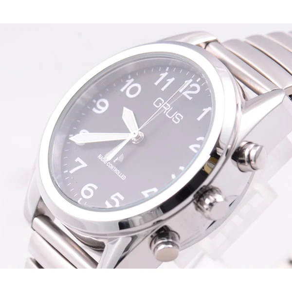 No Brand GRS003-02 Voice-Activated Atomic Watch Adjustable Strap Unisex Design Water-Resistant