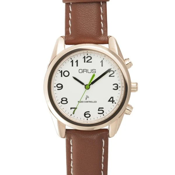 No Brand GRS003-04 Voice-Controlled Atomic Watch with Backlight Water Resistant Stylish Design