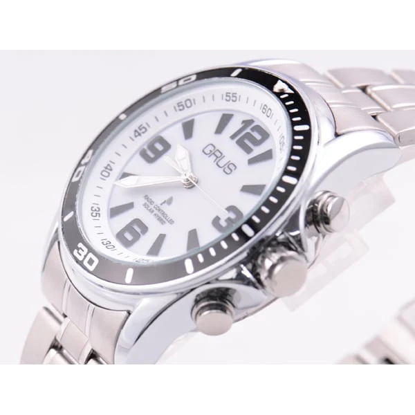 No Brand GRS004-01 Voice-Activated Solar Powered Men's Watch with Radio Control Waterproof Design Stylish Elegance - Image 5