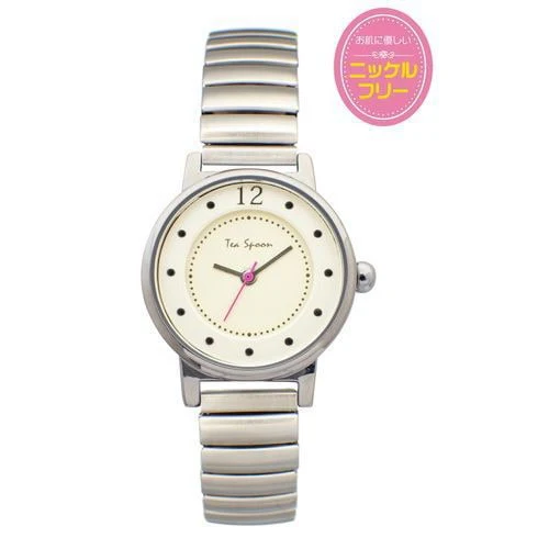 No Brand H003819A-5 Stylish Women's Metal Accordion Band Nickel-Free Watch Elegant Design Durable and Lightweight