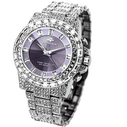No Brand JH-025A-SB Solar Powered Radio Controlled Metal Bracelet Silver Elegant Design Water Resistant - Image 3
