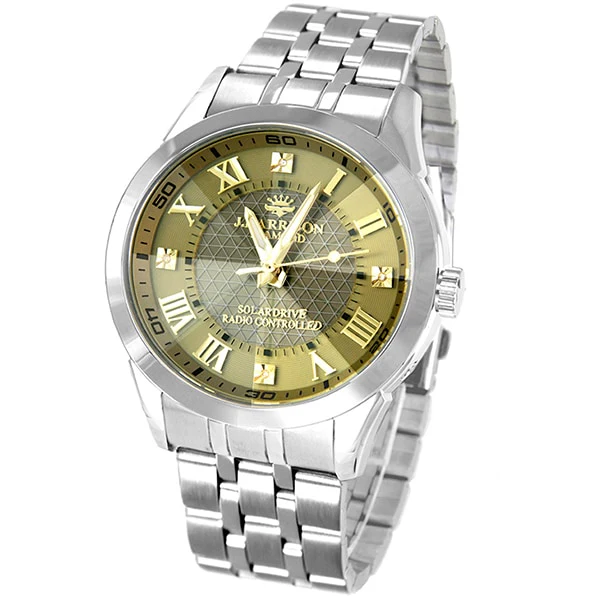 No Brand JH-082A-MGD Solar Power Radio-Controlled Watch Eco-Friendly Design Water Resistant Stylish Modern Look