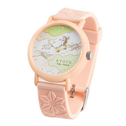 No Brand KAORU002CS Unisex Silicone Band Watch - Unique Animal Design - Cherry Blossom Accent - Lightweight and Durable - Image 5