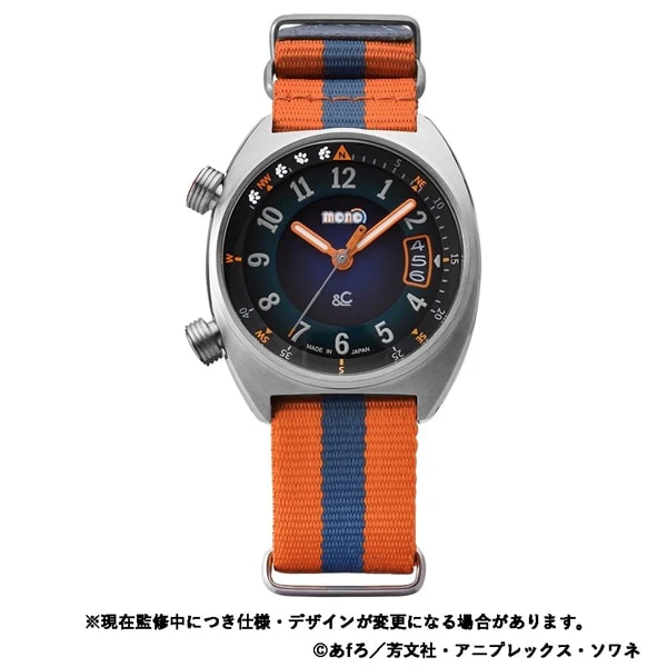 No Brand S808M-06 Stylish Nylon Strap Lightweight Design Water-Resistant Anime Collaboration Unique Timepiece