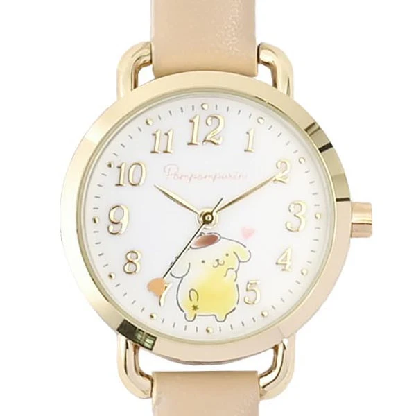 No Brand SNR001-5 Cute Pom Pom Purin Design Soft Beige Color Heart Hands Stylish Quartz Watch