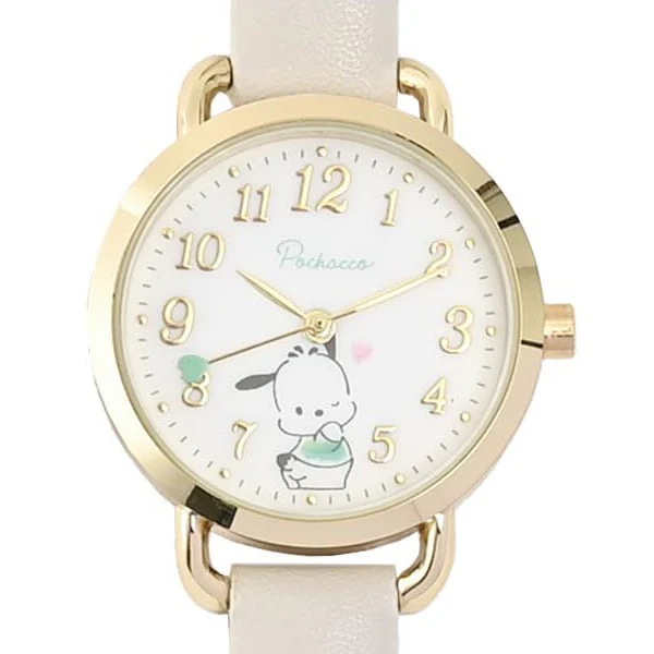 No Brand SNR001-6 Heart Needle Watch Cute Pochacco Design Stylish Gray Color Durable Quartz Movement