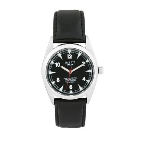 No Brand STG016S2 Unisex Leather Strap NATO Belt Black Stylish Design Durable Water Resistant - Image 2