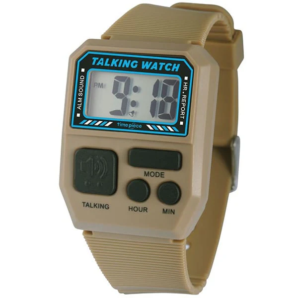 No Brand TPW101T-KH Digital Talking Watch Waterproof Alarm Function Stylish Design Easy-to-Read Display