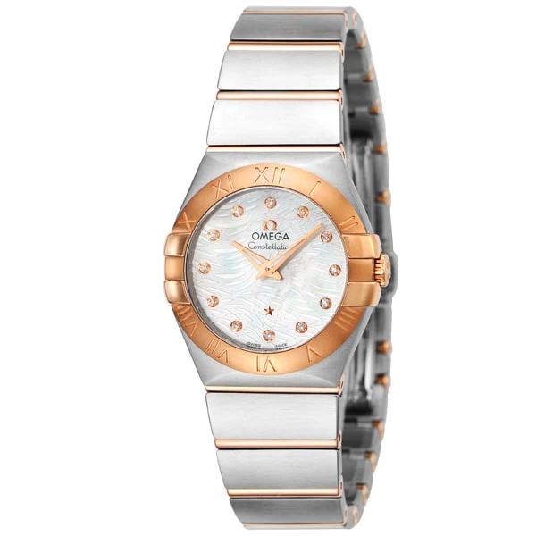 OMEGA 123.20.27.60.55.007 Constellation Quartz 27mm Ladies' Metal Bracelet Swiss Luxury Watch with 5 Year Warranty