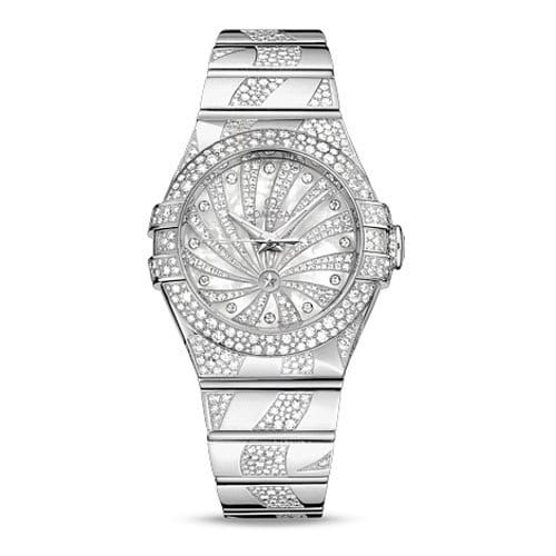 OMEGA 123.55.31.20.55.009 Ladies Constellation CO AXIAL White Gold Automatic Watch with Elegant Design and Timeless Luxury