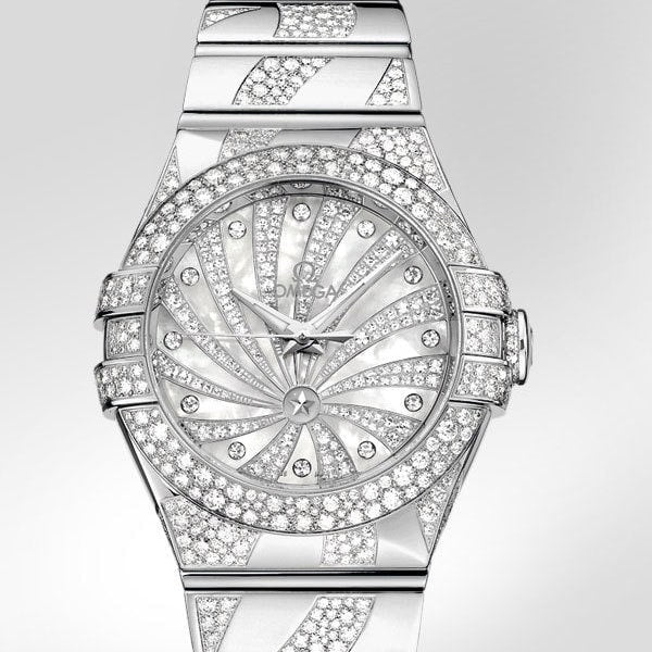 OMEGA 123.55.31.20.55.009 Ladies Constellation CO AXIAL White Gold Automatic Watch with Elegant Design and Timeless Luxury - Image 2