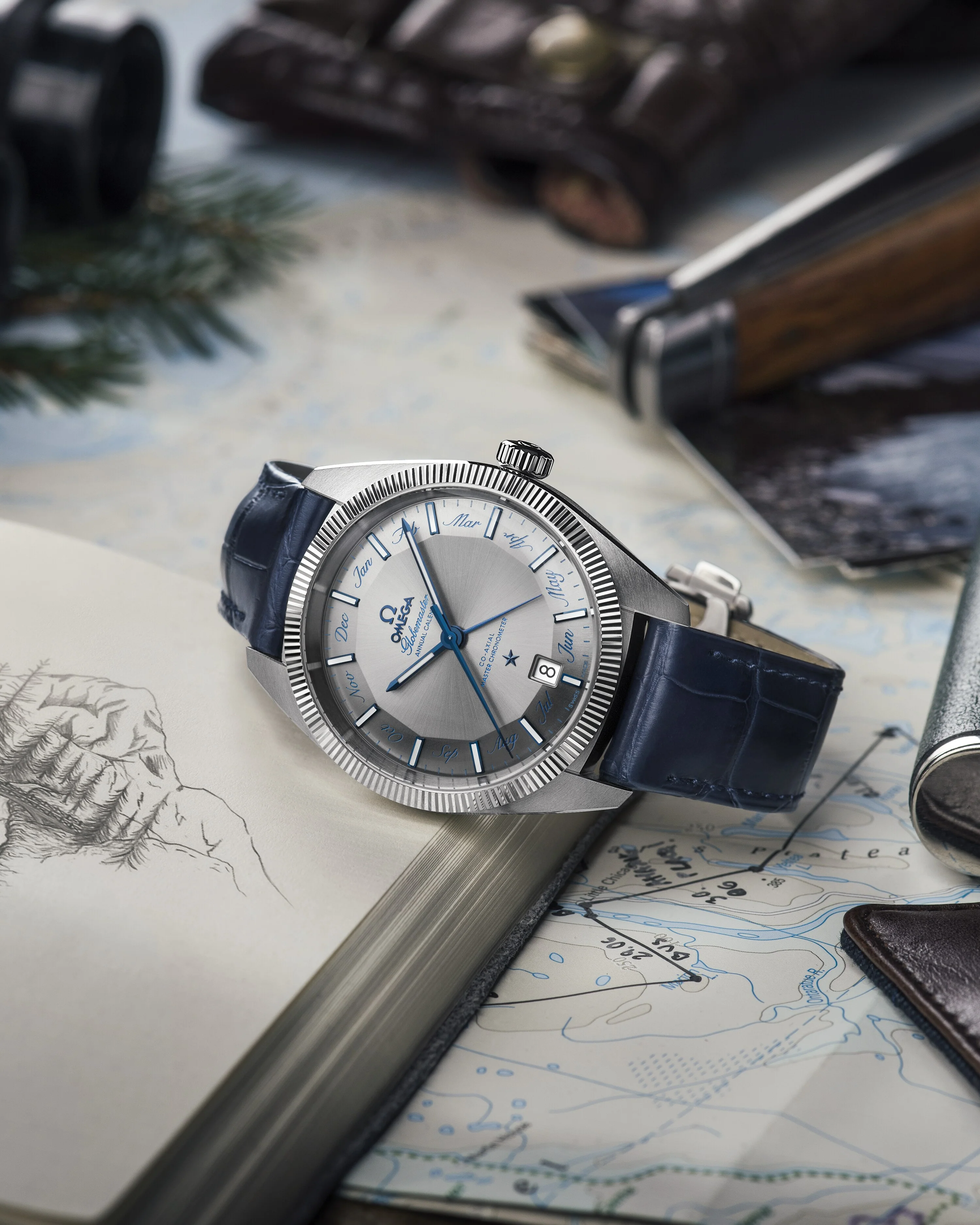 OMEGA 130.33.41.22.06.001 CONSTELLATION GLOBEMASTER 41 mm, steel on leather - Image 4