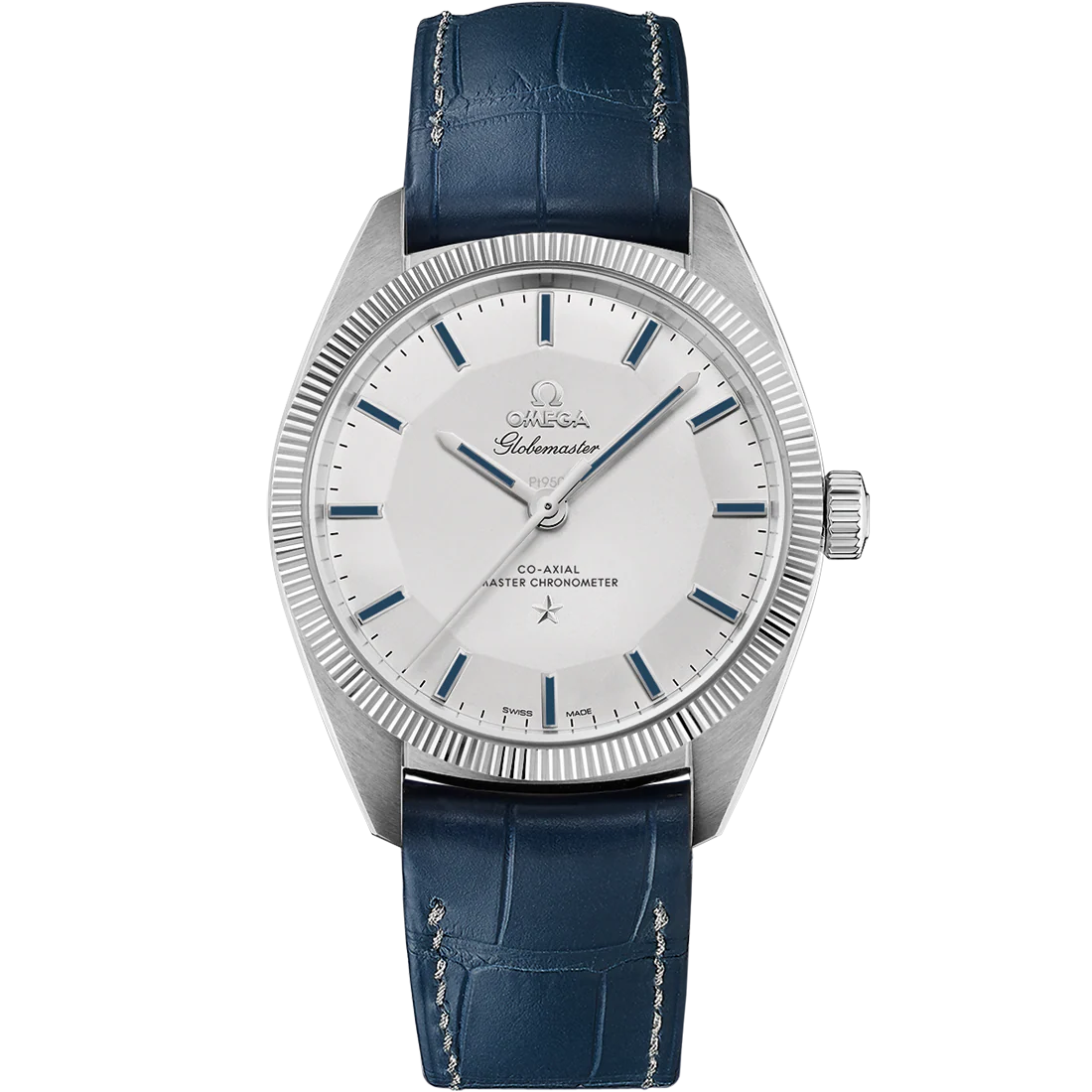 OMEGA 130.93.39.21.99.001 CONSTELLATION GLOBEMASTER 39 mm, platinum on leather strap