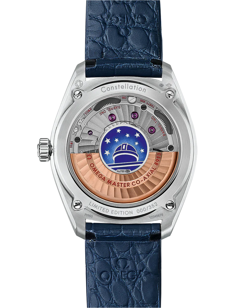 OMEGA 130.93.39.21.99.001 CONSTELLATION GLOBEMASTER 39 mm, platinum on leather strap - Image 2
