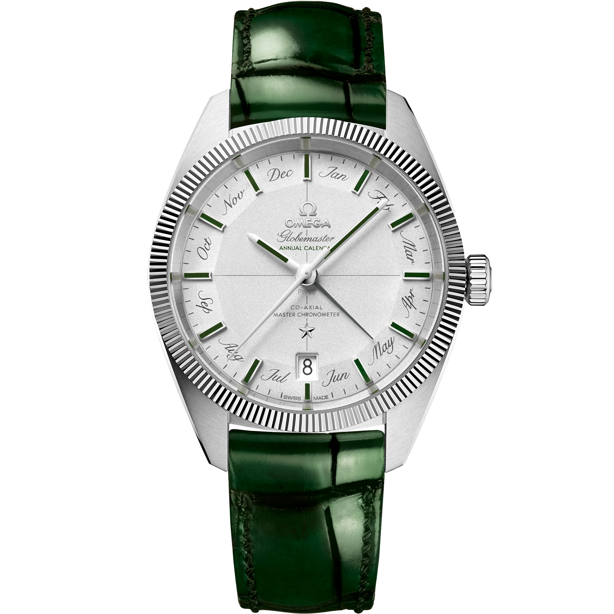 OMEGA 130.93.41.22.99.002 CONSTELLATION GLOBEMASTER 41 mm, platinum on leath