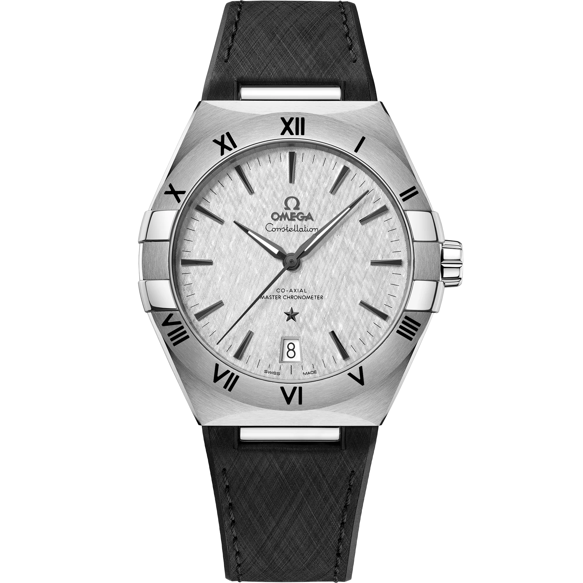 OMEGA 131.12.41.21.06.001 CONSTELLATION 41 mm, steel on rubber strap