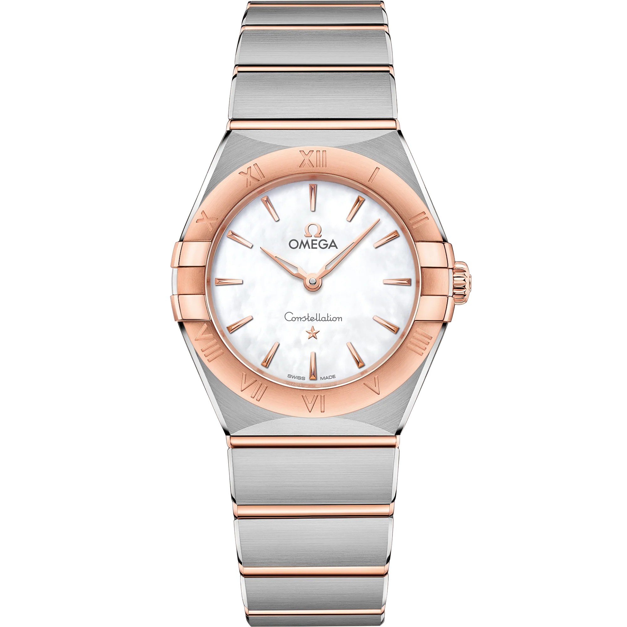 OMEGA 131.20.28.60.05.001 CONSTELLATION 28 mm, steel ‑ Sedna™ gold on steel ‑ Sedna™ g