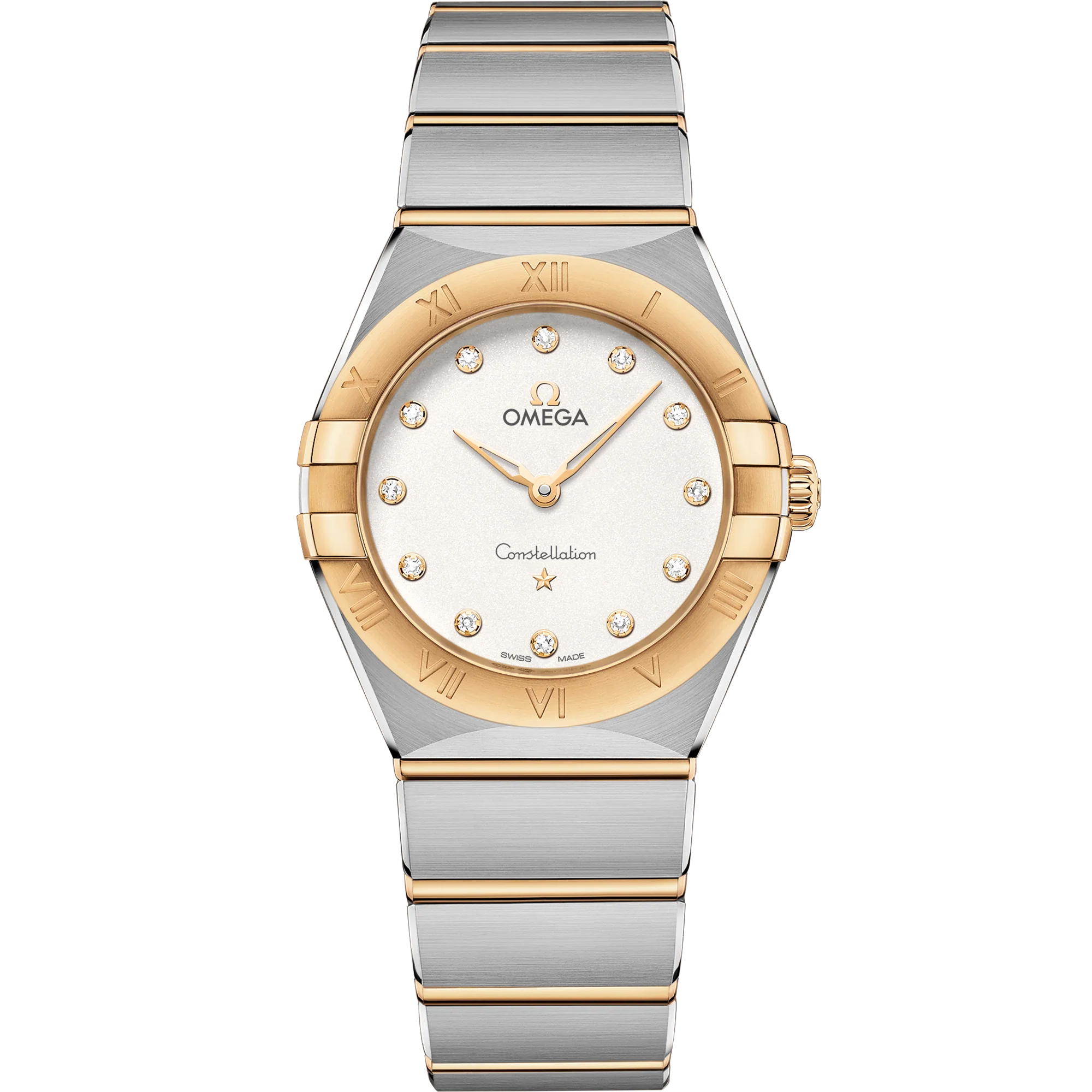 OMEGA 131.20.28.60.52.002 CONSTELLATION 28 mm, steel ‑ yellow gold on steel ‑ yellow g