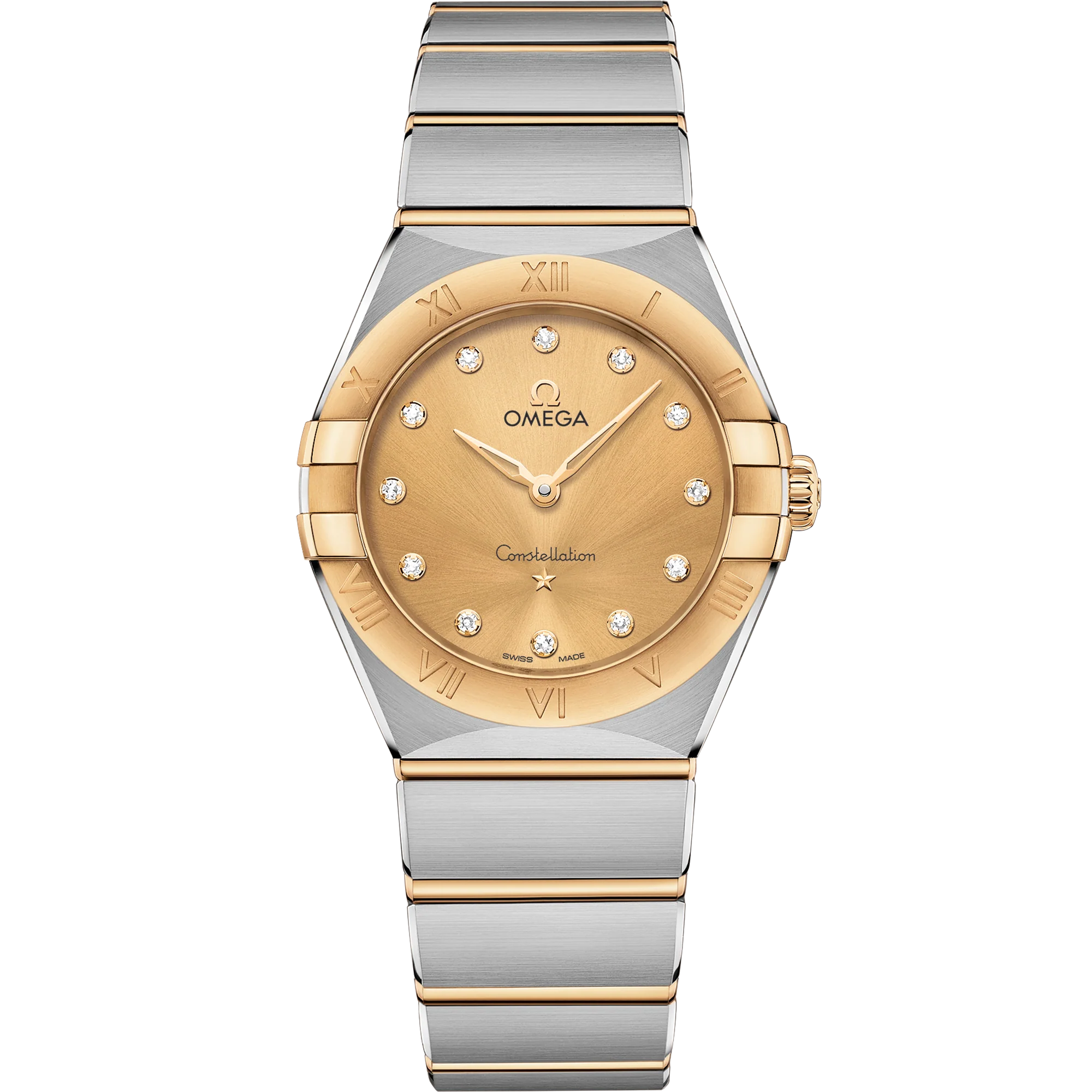 OMEGA 131.20.28.60.58.001 CONSTELLATION 28 mm, steel ‑ yellow gold on steel ‑ yellow g