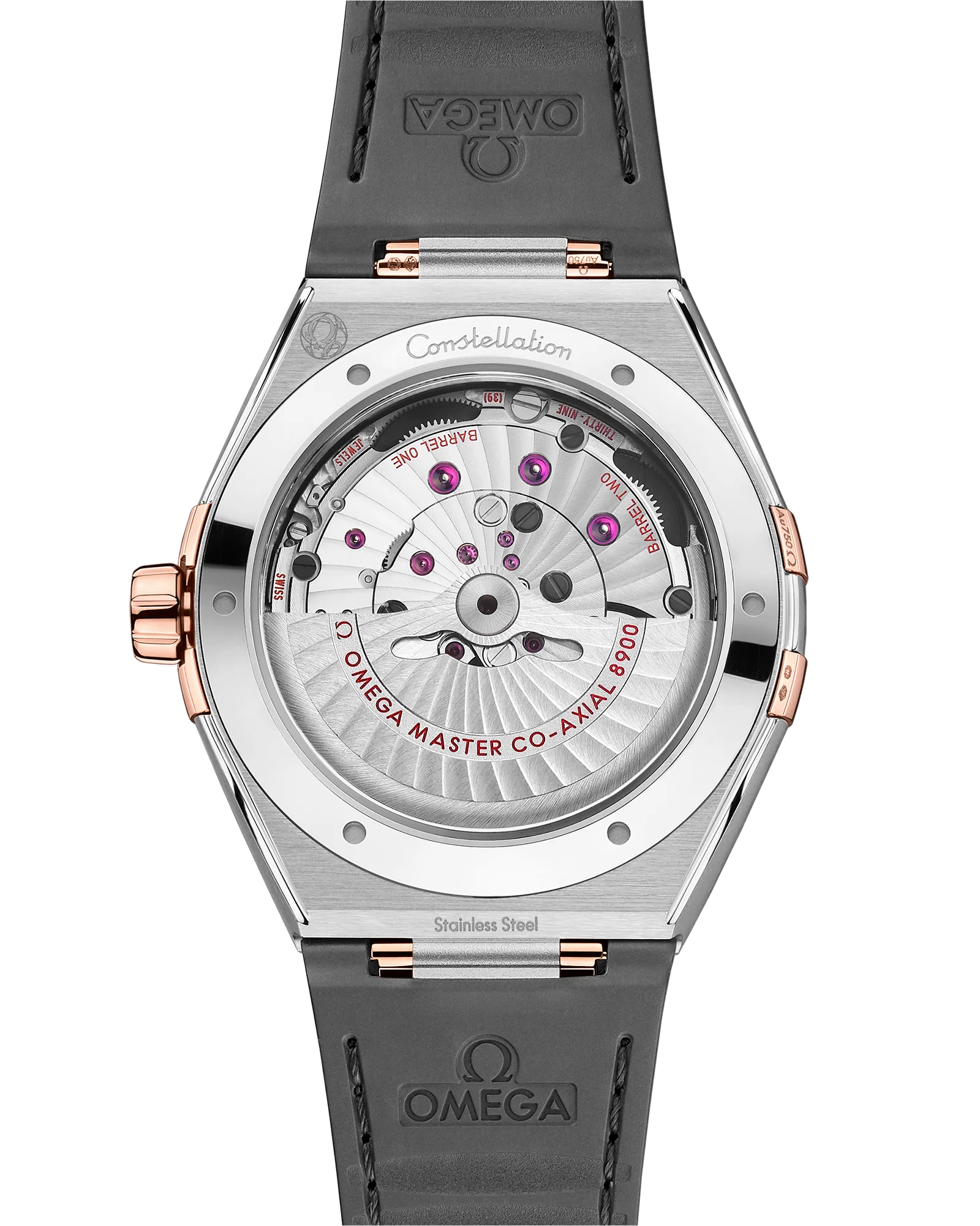 OMEGA 131.23.41.21.06.001 CONSTELLATION 41 mm, steel ‑ Sedna™ gold on leather strap - Image 2